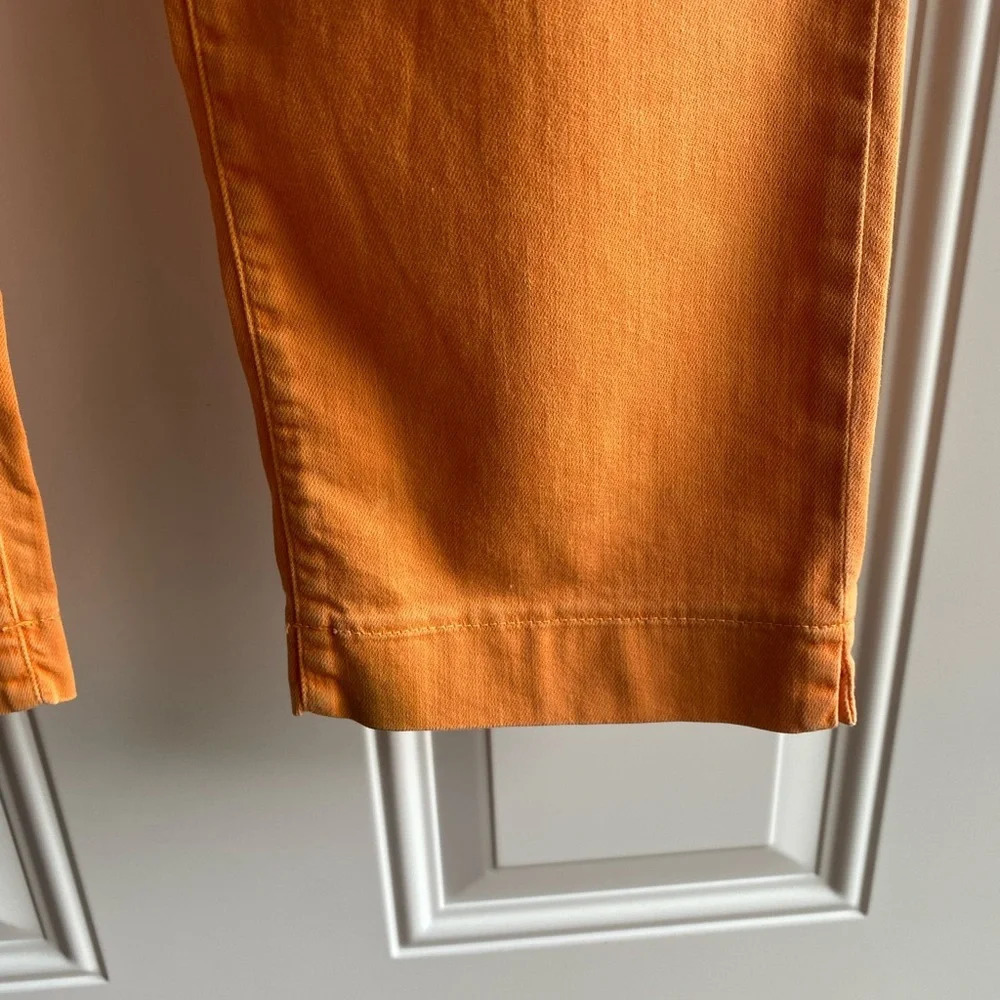 Dismero Denim Pants Made In Italy Jeans Size 33 Orange Bright Skinny Colorblock - Picture 6 of 13
